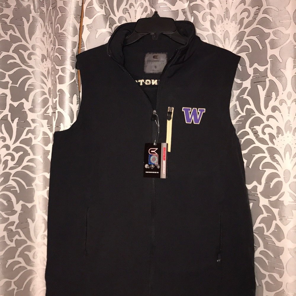💜 💛 Washington Huskies Full ZIP Vest Jacket NWT